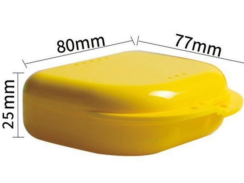Estuche PVC Protectores Bucales Férulas de Descarga Cierre a Presión Ventilación Interna 80x77x25mm