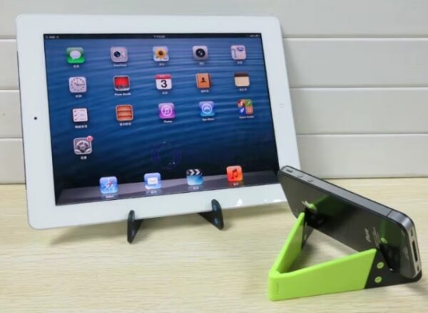 Soporte.V.movil (1) Soportes plegables universales forma en V para smartphone y tablet