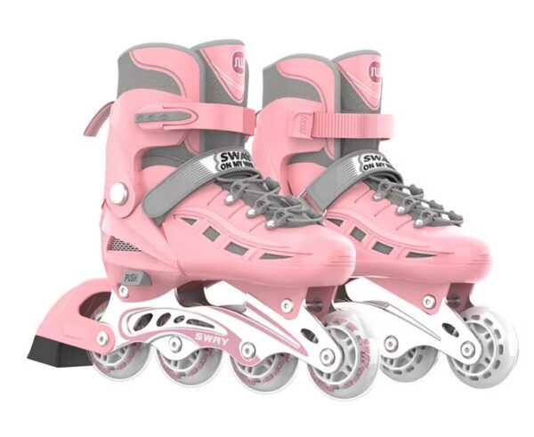 Set Completo Patines en Línea Ajustables con Freno Ruedas LED Tallas 26-30 Niños