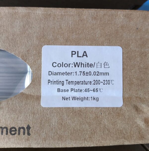 Bobinas de Filamento 3D blanco o negro PLA y PETG, 1 Kg, 1.75 mm